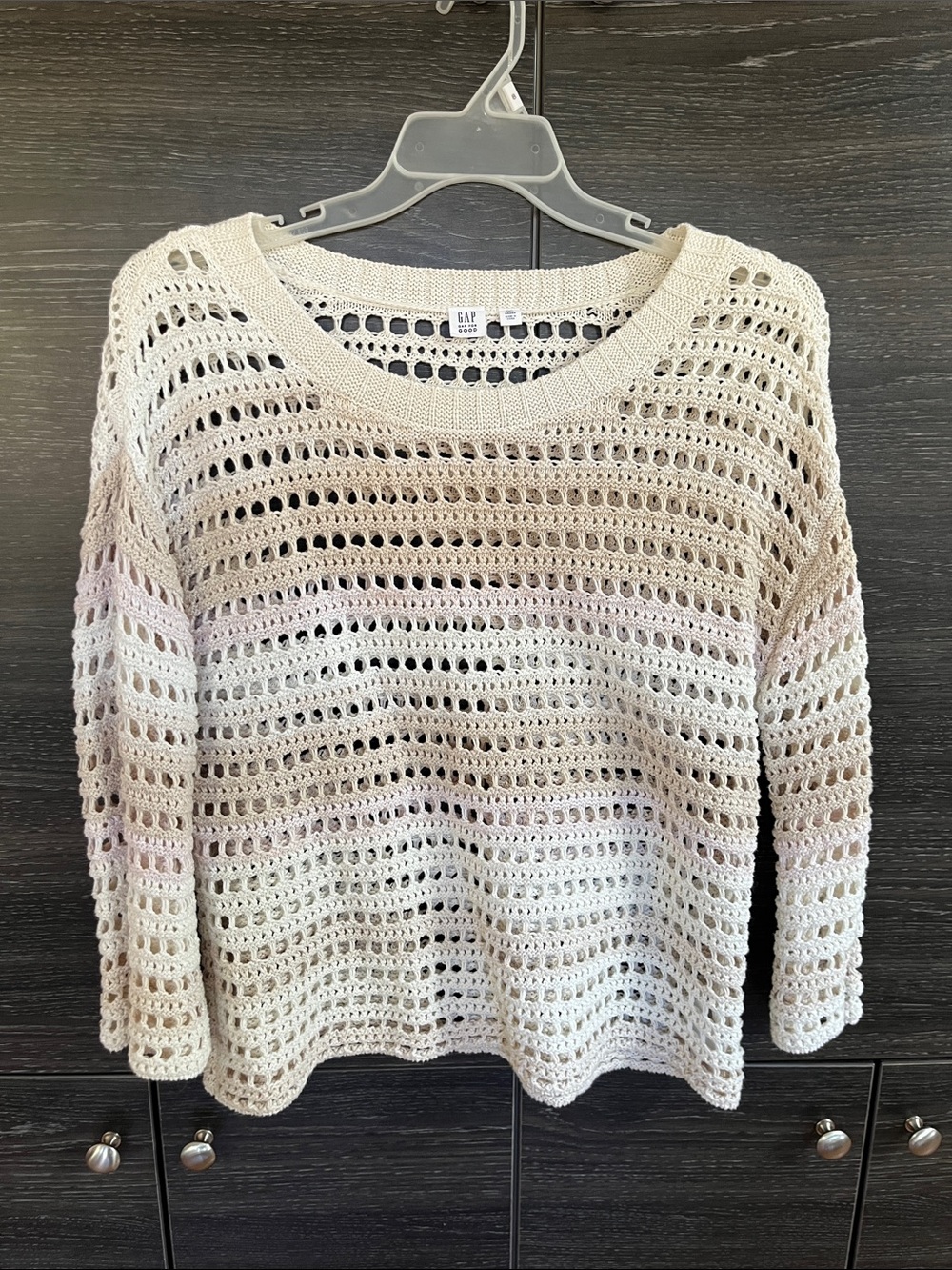 Gap Crochet Cotton Sweater Tall Large